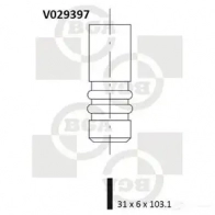 Впускной клапан BGA Opel Astra (G) 2 Кабриолет 1.6 16V (F67) 101 л.с. 2001 – 2005 V029397 84WPY A