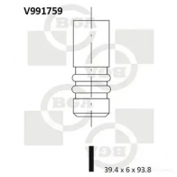 Впускной клапан BGA V991759 J9 UMII 3190321