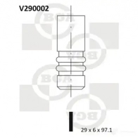 Впускной клапан BGA DQ KWSSA Opel Vectra (C) 3 Седан 2.0 DTI 16V (F69) 101 л.с. 2002 – 2006 V290002