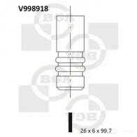 Впускной клапан BGA Ford Fiesta 6 (CB1, CCN) Хэтчбек 1.2 5 82 л.с. 2008 – 2024 V998918 G96FSD Q