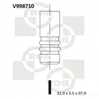 Впускной клапан BGA V998710 Peugeot 307 1 (3E, PF2) Универсал Break 1.4 HDi 68 л.с. 2002 – 2005 7E4FI 3