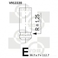 Впускной клапан BGA 3190273 V912220 44LVM IL - Изображение 2
