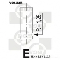 Впускной клапан BGA V991863 I1 EAC 3190339 - Изображение 2