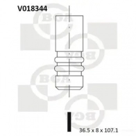 Впускной клапан BGA V018344 Ford Fiesta 4 (DX, JA, JB) Хэтчбек 1.8 DI 75 л.с. 2000 – 2002 BRPD 0L