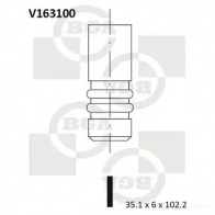 Впускной клапан BGA Saab 9-3 (YS3F) 2 Универсал 2.0 t xWD 209 л.с. 2008 – 2015 0XSU H V163100