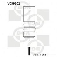 Впускной клапан BGA 3189805 YMRSMT A V039502