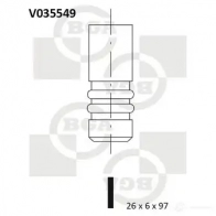 Впускной клапан BGA 3189780 V035549 7Z163 X