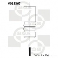 Впускной клапан BGA V018367 P XJUJGX Ford KA 1 (CCQ, RB) Хэтчбек 1.3 i 70 л.с. 2002 – 2008