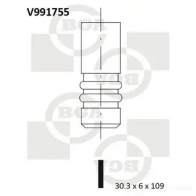 Впускной клапан BGA J4M8 VC V991755 3190319