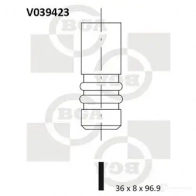 Впускной клапан BGA V039423 Volkswagen Transporter (T4) 4 Фургон 2.5 TDI 151 л.с. 2000 – 2003 3Q1 HZ5