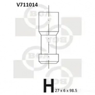 Выпускной клапан BGA 7YYR T V711014 Toyota Avensis (T220) 1 Универсал 2.0 (ST220) 128 л.с. 1997 – 2000