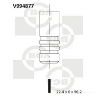 Выпускной клапан BGA X8L2 ZLG Fiat Marea (185) 1 Универсал 1.2 16V 82 л.с. 1998 – 2002 V994877