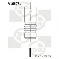 Выпускной клапан BGA V166071 3190094 ULW IG