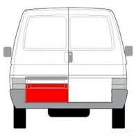 Обшивка двери BLIC 6016-00-9558151P Volkswagen Transporter (T4) 4 Фургон 2.4 D 75 л.с. 1997 – 2003 BT R4F3 5902510430573