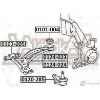 Сайлентблок ASVA Toyota Sienna (XL10) 1 1997 – 2002 K9I JE 0101-005