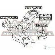 Сайлентблок ASVA 1269679801 S Y4399 0101-ACA30B - Изображение 2