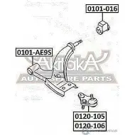 Сайлентблок ASVA 1269679879 0101-AE9S 3W L462 - Изображение 2