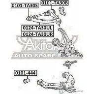 Сайлентблок ASVA 1367509709 0101-TA30B DS JE0 - Изображение 2