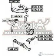 Сайлентблоки рычага подвески ASVA 1269680255 G8P12 J 0105-065 - Изображение 2