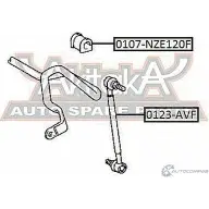 Втулка стабилизатора ASVA 0107-NZE120F B EXHBXT 1269680541 - Изображение 2