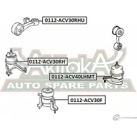 Подушка двигателя ASVA 1269680803 0112-ACV40LHMT 8 RTIY - Изображение 2
