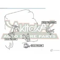 Подушка двигателя ASVA 1269681161 0112-TRJ120F EW FDU - Изображение 2