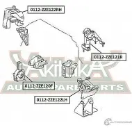 Подушка двигателя ASVA 0112-ZZE122RH 1269681239 PFJX C7