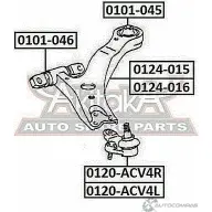Шаровая опора ASVA 0120-ACV4L 1269681455 UARQ85 C - Изображение 2