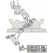 Шаровая опора ASVA 0120-GYL15R 1269681497 JN81 5L - Изображение 2