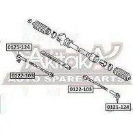 Рулевой наконечник ASVA 1269681643 D0W2F6 2 0121-124 - Изображение 2