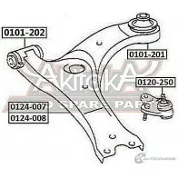 Рычаг подвески ASVA 29K 6U 0124-008 Toyota Avensis (T250) 2 Хэтчбек 2.4 (AZT251) 163 л.с. 2003 – 2008