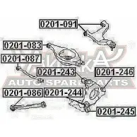 Сайлентблок ASVA 1269683441 BSJ SK4 0201-086 - Изображение 2