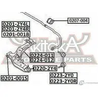 Сайлентблок ASVA 1269684149 0201-2Y4L ROE9 J - Изображение 2