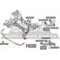 Сайлентблок ASVA 0201-R51DIF 1269684619 XPR1 U46 - Изображение 2