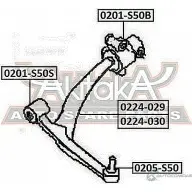 Сайлентблок ASVA 1269684697 0201-S50B E41QJ MS - Изображение 2