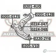 Сайлентблоки рычага подвески ASVA 1269684843 0205-V10 H5 Z26 - Изображение 2