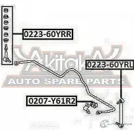 Стойка стабилизатора ASVA 1269686025 0223-60YRR 58 1YX - Изображение 2