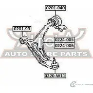 Рычаг подвески ASVA 0224-005 1269686263 Z9 RJF80 - Изображение 2