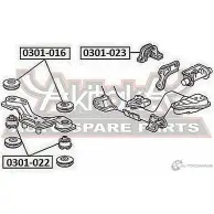 Сайлентблок ASVA 1269686877 0301-022 KH R8P - Изображение 2