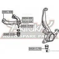 Сайлентблоки рычага подвески ASVA 0305-213 9XDH CL6 1269687793 - Изображение 2