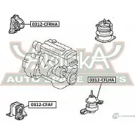 Подушка двигателя ASVA 0312-CFAF 1269687929 4CM2 ZX