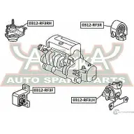Подушка двигателя ASVA 4 2U08 1269688179 0312-RF3LH
