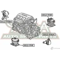 Подушка двигателя ASVA 0312-YF4R Honda Pilot 9S K7CN9