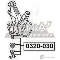 Шаровая опора ASVA 1269688217 0320-030 M CY3KF4 - Изображение 2