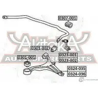 Стойка стабилизатора, тяга ASVA J0O9FB BO L0UCY 0323-001 1269688519 - Изображение 2