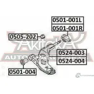 Сайлентблок ASVA 0501-001L 1269690767 J9 S7O - Изображение 2