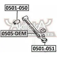 Сайлентблок ASVA 0501-051 1269690903 DTHJJ5 S - Изображение 2