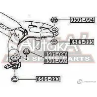 Сайлентблок ASVA JMS GEV 1269691277 0501-095 - Изображение 2
