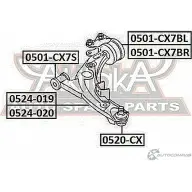 Сайлентблок ASVA 0501-CX7BR X LM44 1269691447 - Изображение 2
