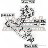 Сайлентблок ASVA 0501-M3S 1269691587 CWIH 5BL - Изображение 2